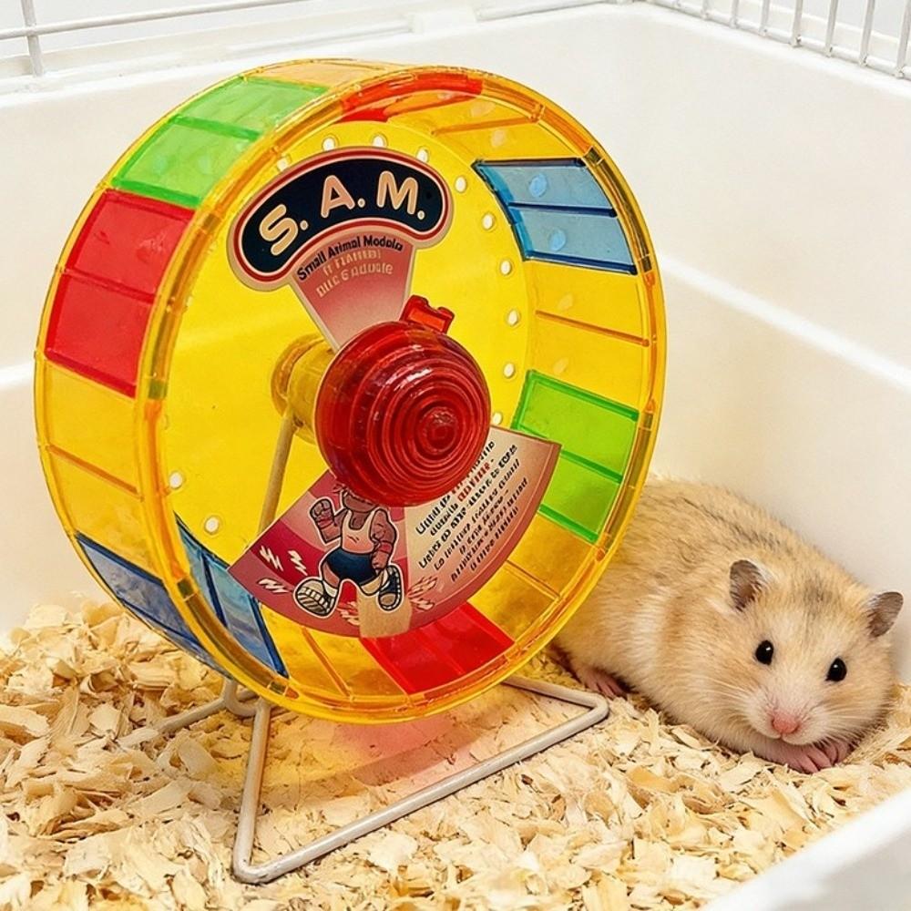 Super Silent Colorful Running Wheel Stable Base Pet Jogging Wheel Hamster Exercise