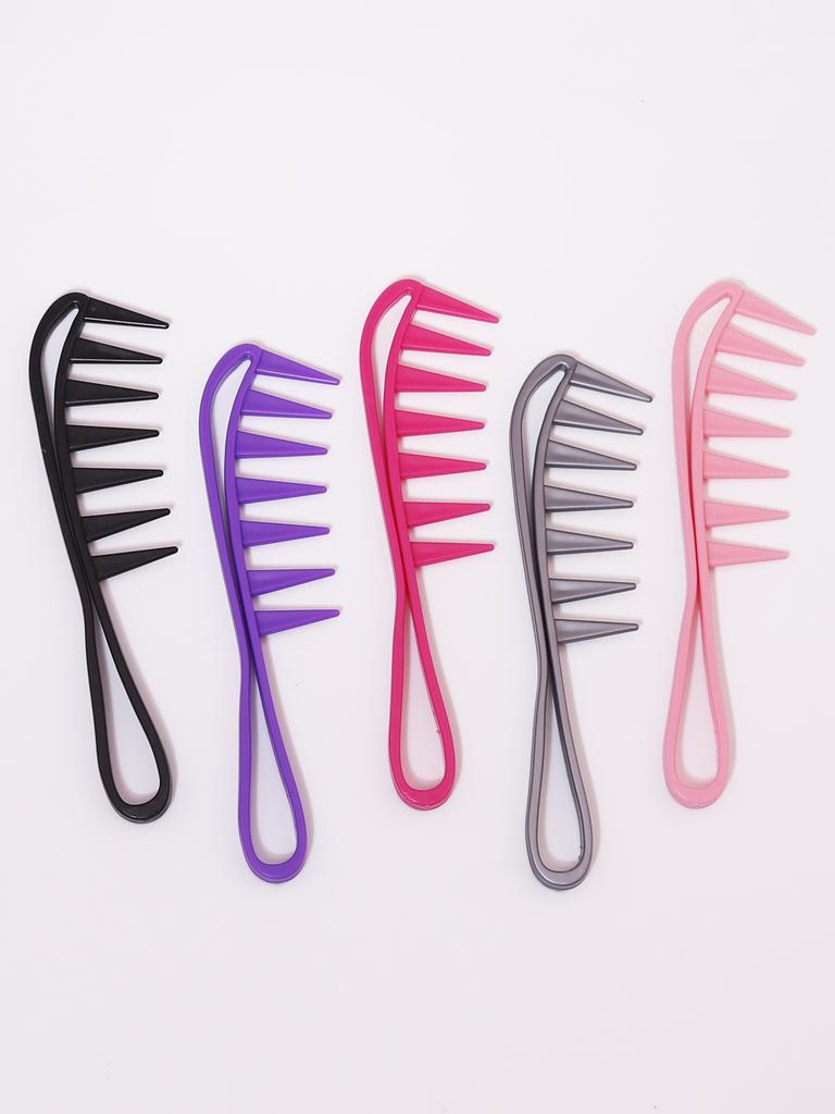 Пластиковая утолщенная салонная расческа с широкими зубьями профессиональная щетка для укладки волос салонная расческа против спутывания Специальная для париков из натуральных волос