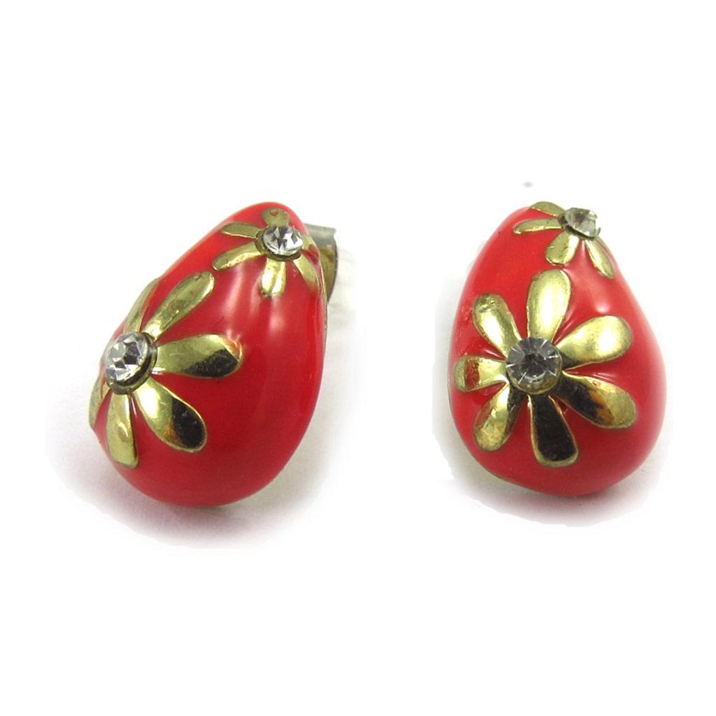 Les Trésors De Lily [K0957] — Красные дизайнерские серьги Vahiné