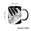Music Theme Mug Coffee Mug Guitar Piano Violin Ceramic Cup Comfortable Handle Patterned Drinkware Home Office Desk Tea Cups