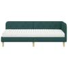 Corner Bed Frame Dark Green 80 x 200 cm Fabric