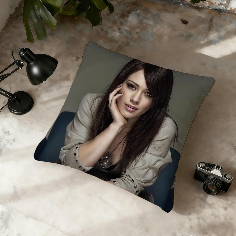 Singer H-Hilary Duff Actor cushion cover Home Office Convenient Nordic Simplicity Hit With Zipper Cushion Cover