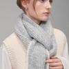Saint Luxure Alpaca Boucle Line Muffler Light Gray