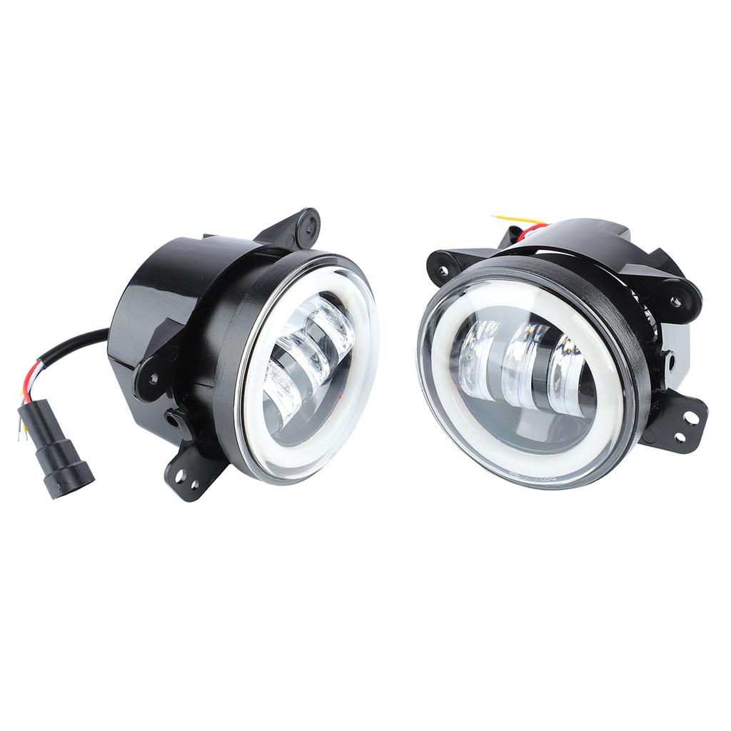 2Pcs Bumper Fog Lights Waterproof 4Inch LED High Brightness Fog Driving Lights Replacement for Jeep