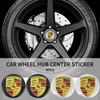 blbn4 4pcs 56MM  For Porsche Panamera Macan Boxster Cayman Cayenne 911 718 Car Wheel Center Hub Cap Badge Logo Sticker Accessories