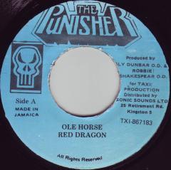 7-дюймовая пластинка RED DRAGON - Ole Horse TXI867183 The Punisher Ямайка Регги, Ска и Даб Б/у