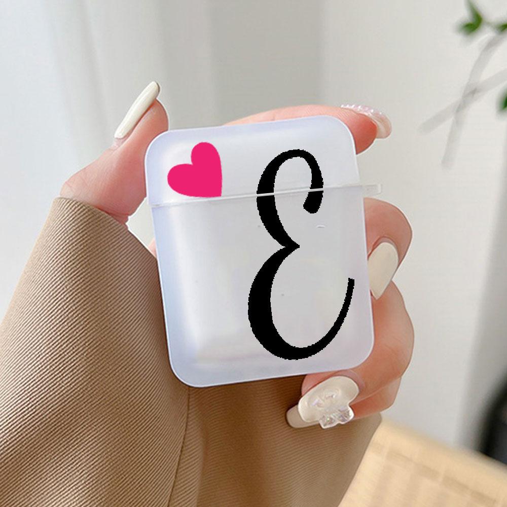 Чехол с начальной буквой A Z и сердцем для наушников Airpods 4-го 3-го Pro 3 2 Чехол для Airpod 2 3 1 Защитный аксессуар Чехол Funda