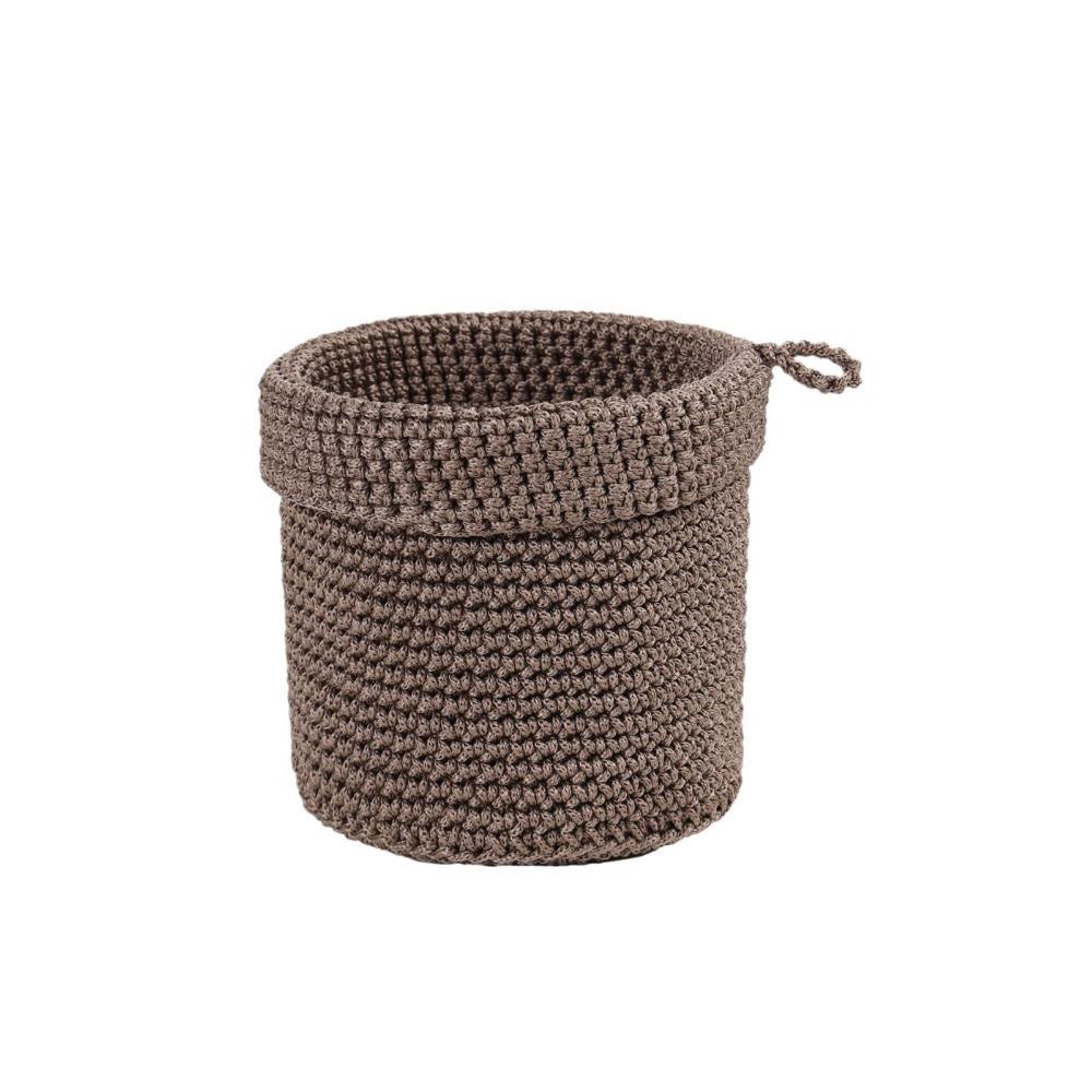 Handmade Cotton Rope Storage Basket Folding Space Saving Wall Hanging Storage Basket Round Sundries Organizer Closet Organizer