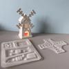 Windmill House Silicone Molds DIY 3D Tea Light Cup Holder Gypsum Plaster Concrete Mould Craft Ornament UV Epoxy Resin Tool