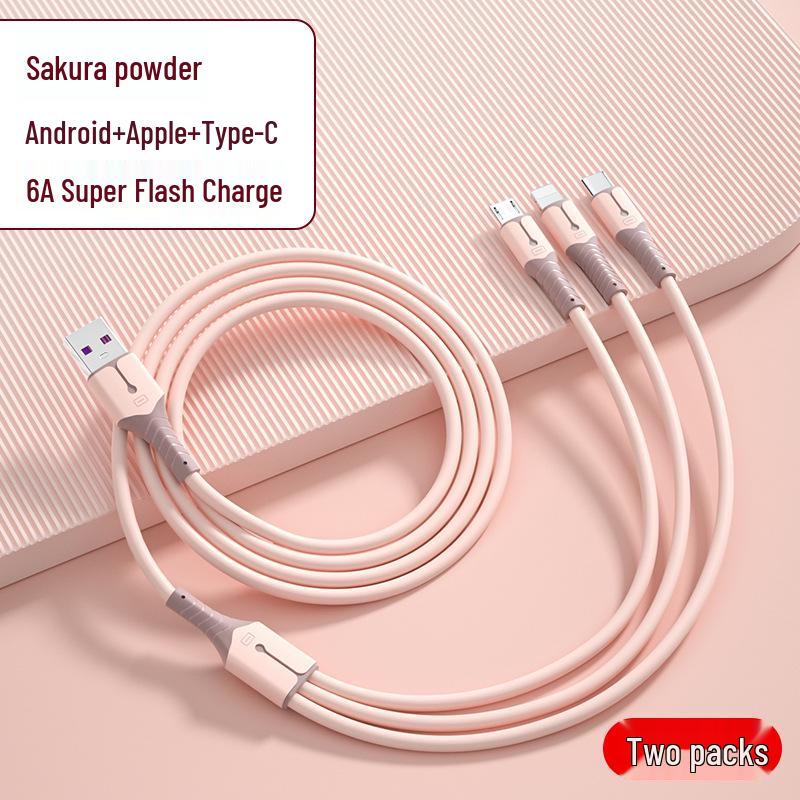 Универсальный многофункциональный кабель для быстрой зарядки 3-в-1 для автомобилей