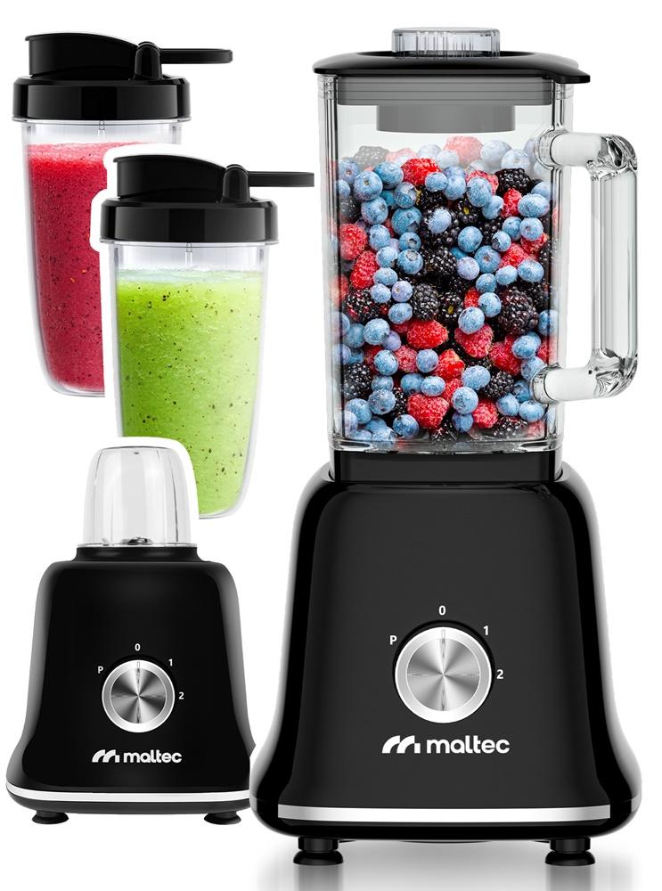Стационарный блендер Maltec BL1800W с измельчителем и бутылками для take-away