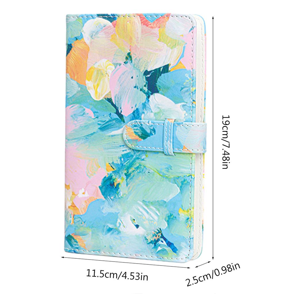 Compact 96 Pocket Photo Album Artistic Pattern Ticket Card Collection for Photography Enthusiasts and Memory Keepers