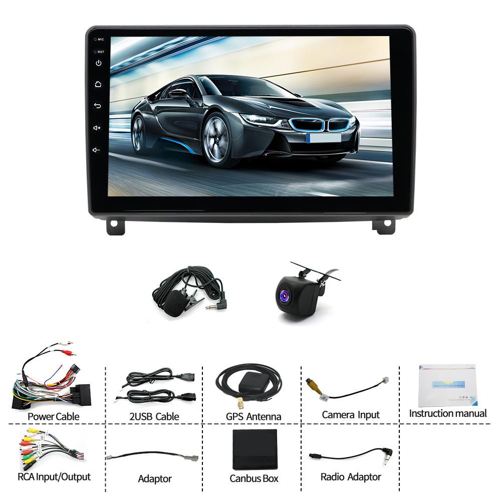 9-дюймовая автомобильная стереомагнитола с радио, Car-play, GPS-навигацией, совместимая с P-eugeot 407 2004-2008, Android 14