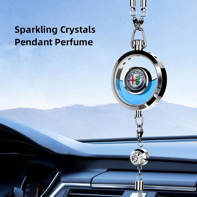 For Alfa Romeo Car Rearview Mirror Perfume Pendant Fragrance Hanging Accessories For Alfa Romeo 156 159 147 4C 8C 166 Giulia Giu