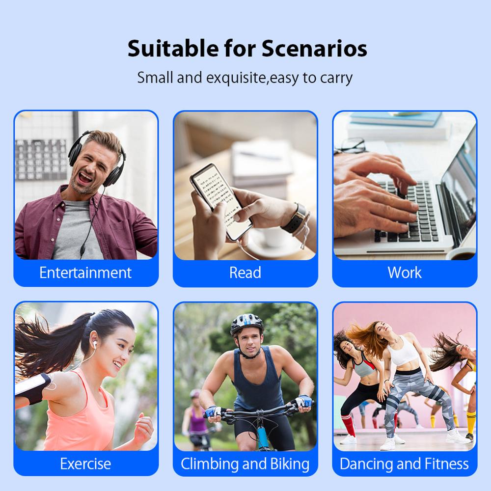 MP3 Player with Bluetooth and WiFi 4 Inch Full Touch Screen Mp4 Player with Speakers  Android Digital HiFi Sound Music Player