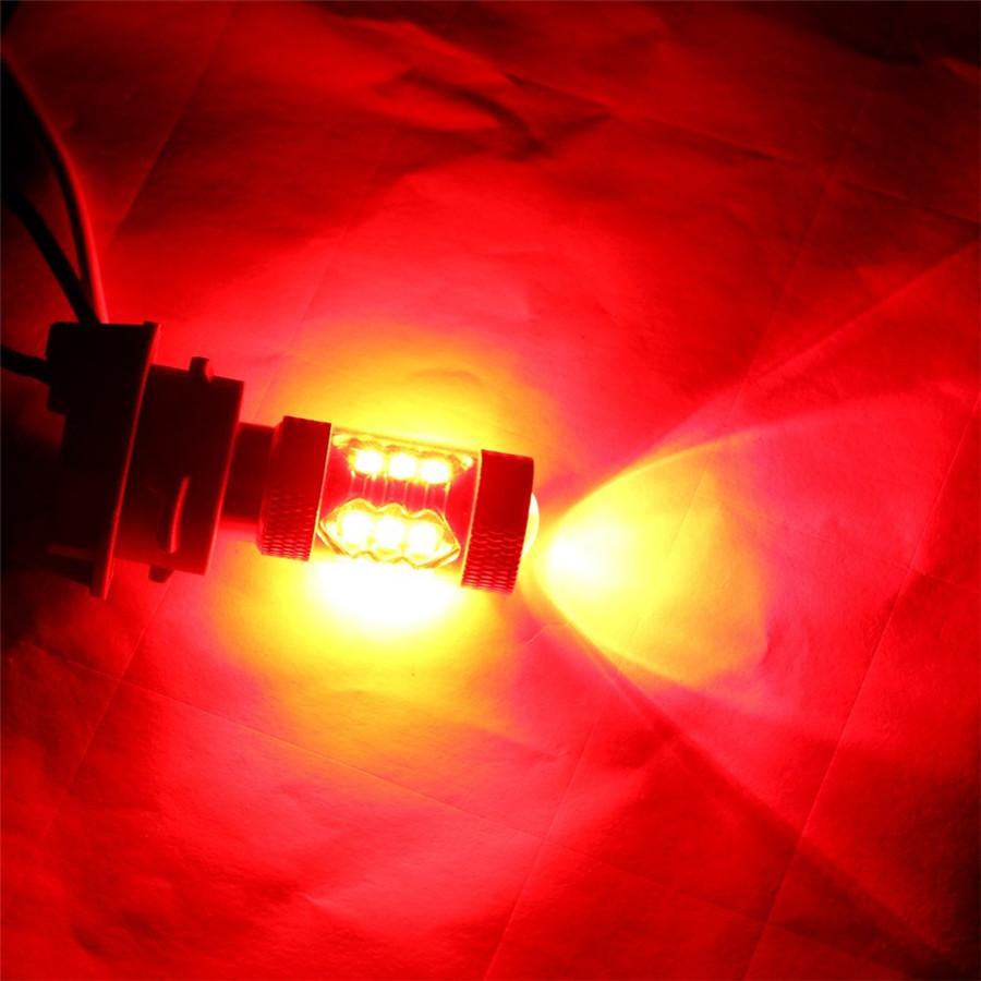 2 шт. 1157 BAY15D Красная светодиодная лампа Автомобильный стоп-сигнал 80 Вт Стоп Поворот Задний фонарь 12 В