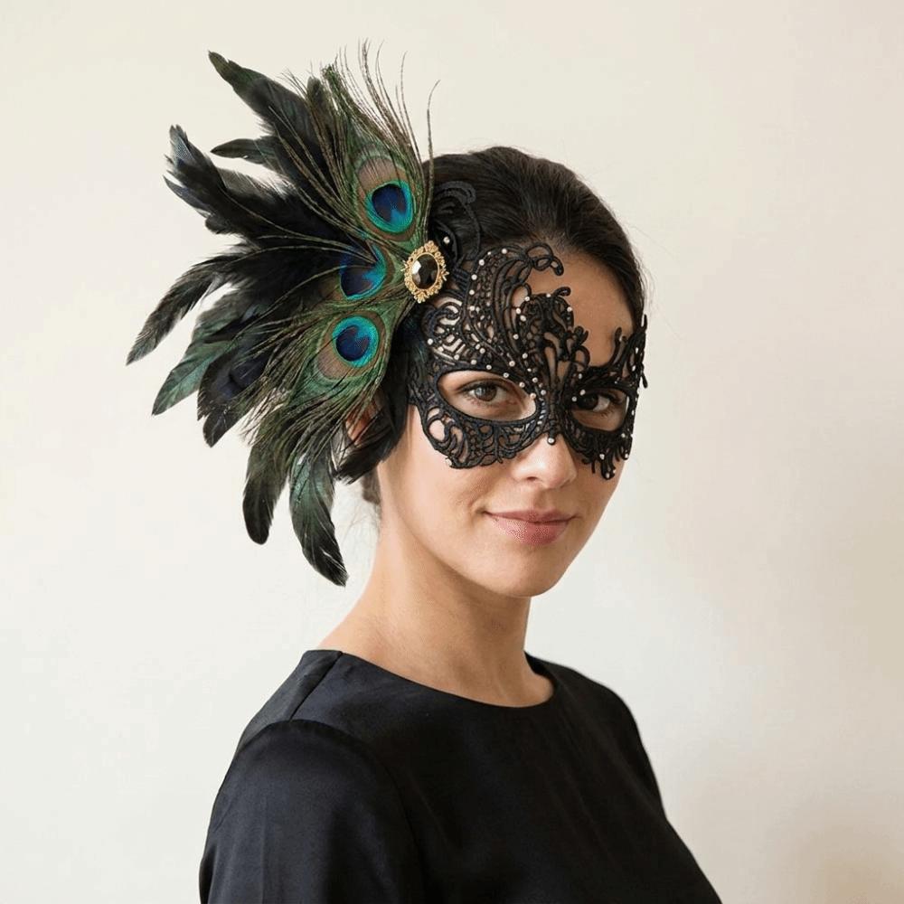 Seductive Style Half-Face Lace Mask Multicolor Halloween Festival Party Mask Costume Party