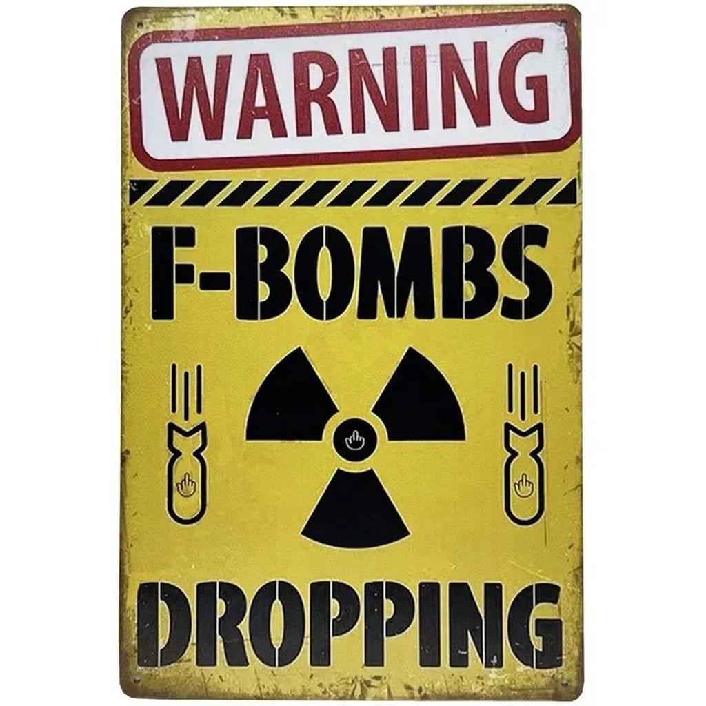 HD Metal Tin Sign Vintage Funny Warning  Restricted Area Wall Decor Retro Gun Zombie Radiation Sign for Home Bar Garage Man Cav