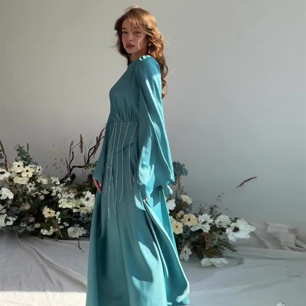 GMXIA Осенняя отделка и ромбовидная отделка талии, расклешенные рукава, демонстрирующие девчачье платье