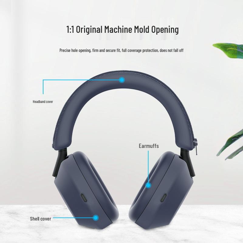 Силиконовый защитный чехол и накладки на амбушюры для наушников Sony WH-1000XM6