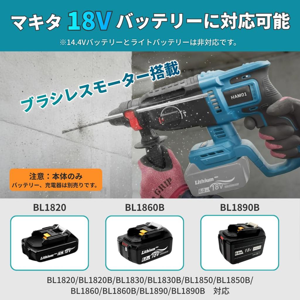 Совместимый с Makita аккумуляторный перфоратор набор зубил для и аккумуляторный электрический совместимый с 18В и аккумулятор и зарядное устройство продаются отдельно и