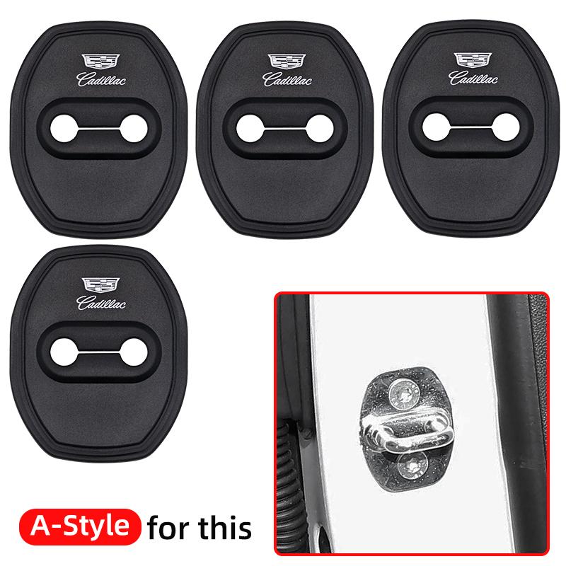 4 pieces Car Door Lock Protective Silione Cover Accessories For Cadillac ATS BLS CTS EXT SRX STS XT4 XTS XT6 Escalade Deville CT