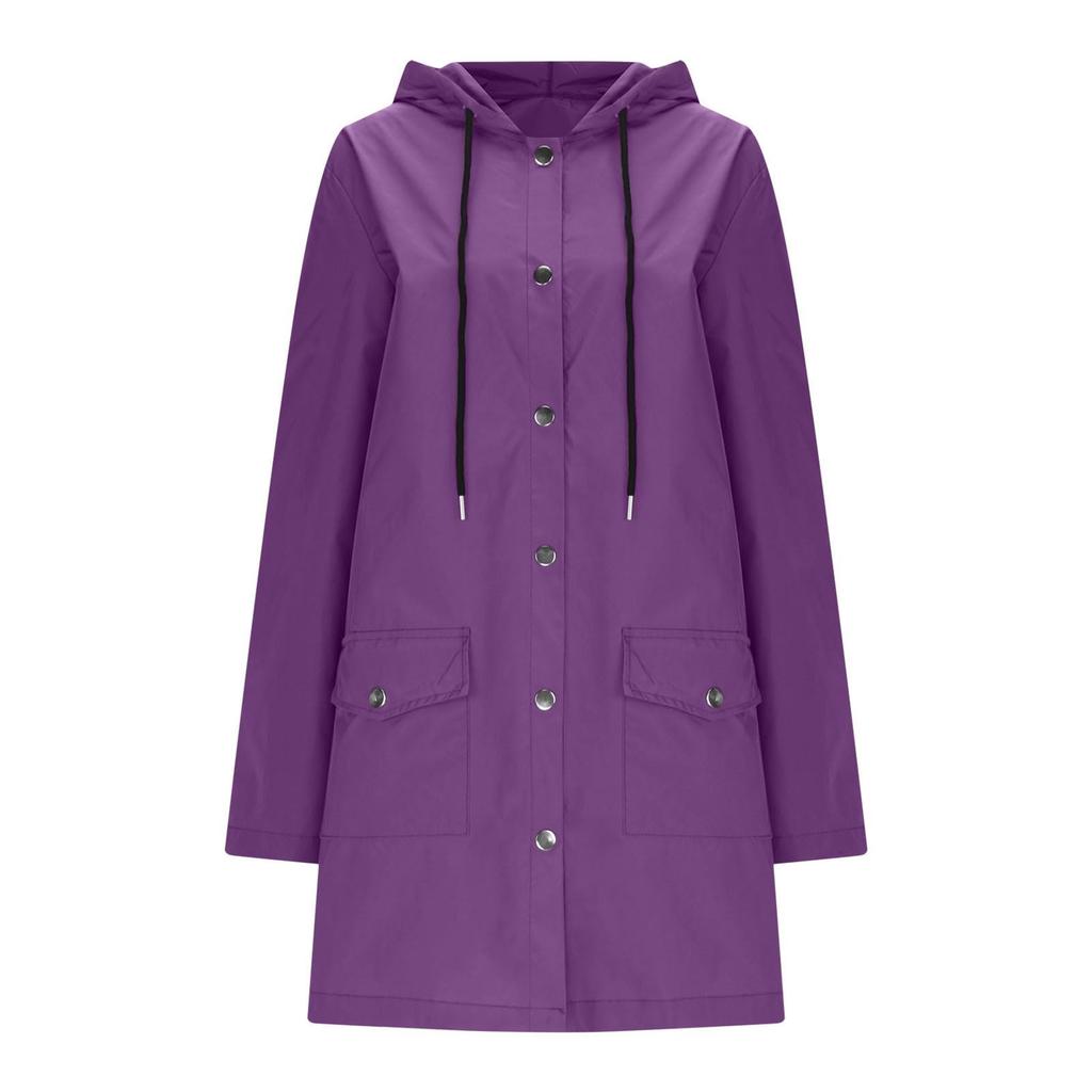 Женская однотонная полосатая дождевик на открытом воздухе плюс водонепроницаемый плащ с капюшоном ветрозащитный