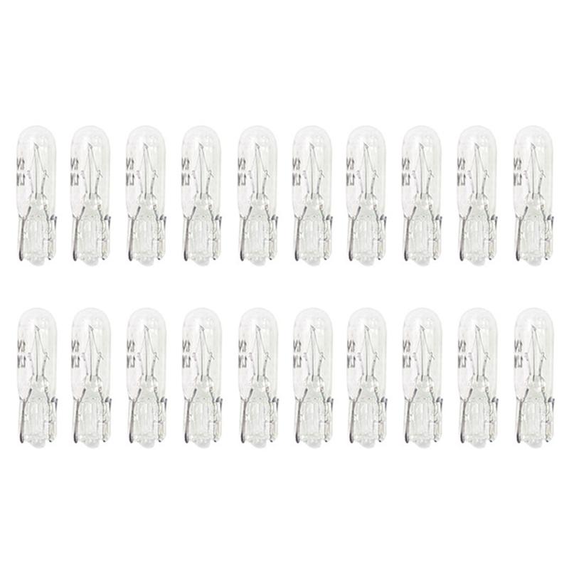 20 шт. галогенные лампы T5 W2W 12 В для автомобильных приборов, приборной панели, предупреждающие лампы для салона автомобиля