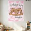 Rainbow Hippo Bubble Tea Delight Tapestry Fashion Print Background Cloth Wall Decoration Wall Covering Decoration Background Wall Hanging Cloth
