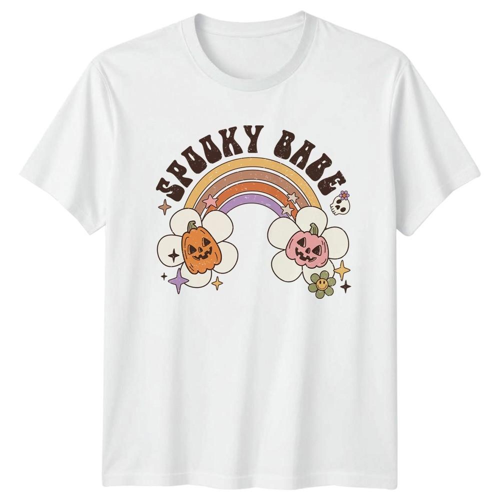 Spooky Babe Unisexs TShirt Retro Spooky Halloween Halloween Gift For Her