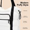 Puffer Tote Bag for Women, Lightweight Quilted Shoulder Bag with Multiple Pockets