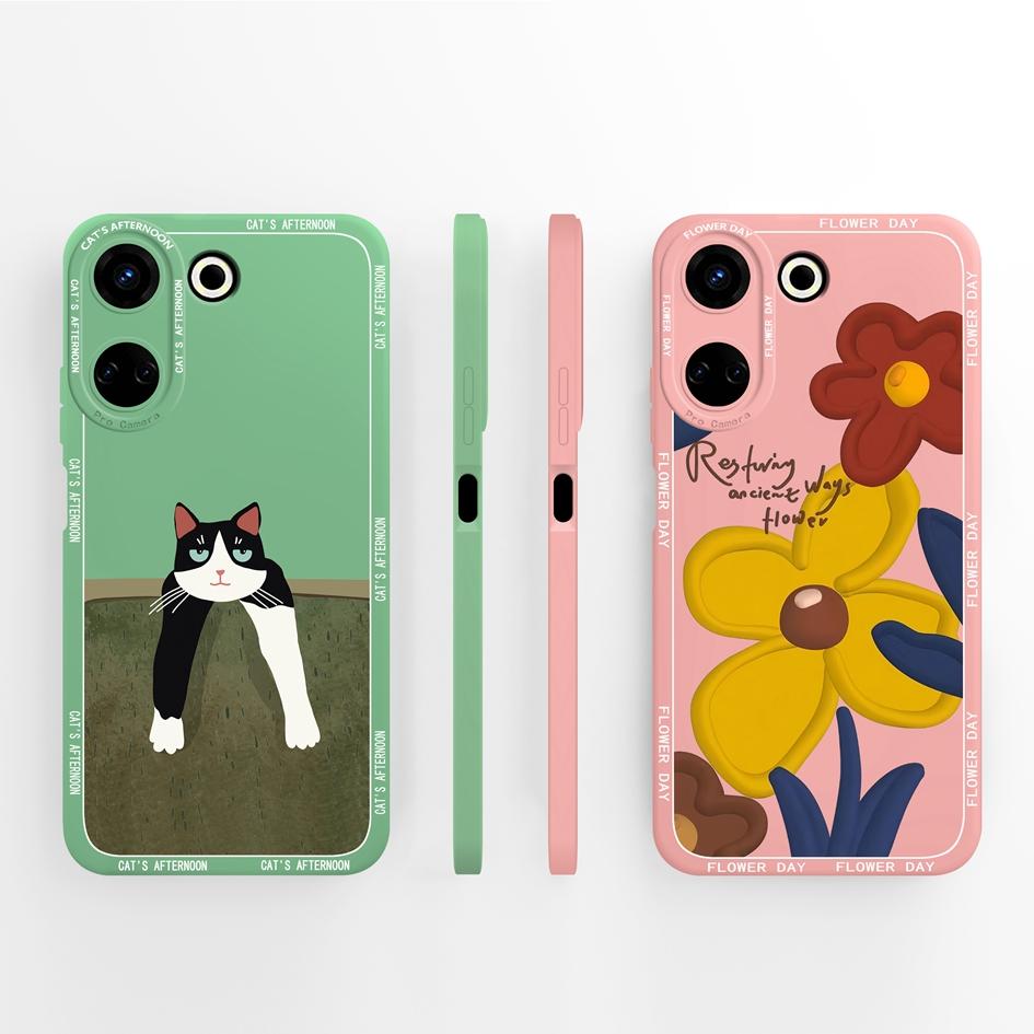 Для Tecno Camon 20 Pro 4G 5G чехол для телефона задняя крышка защитная пленка для экрана противоударные матовые квадратные сумки для телефона модный дизайн оболочка авокадо для бамперов Tecno