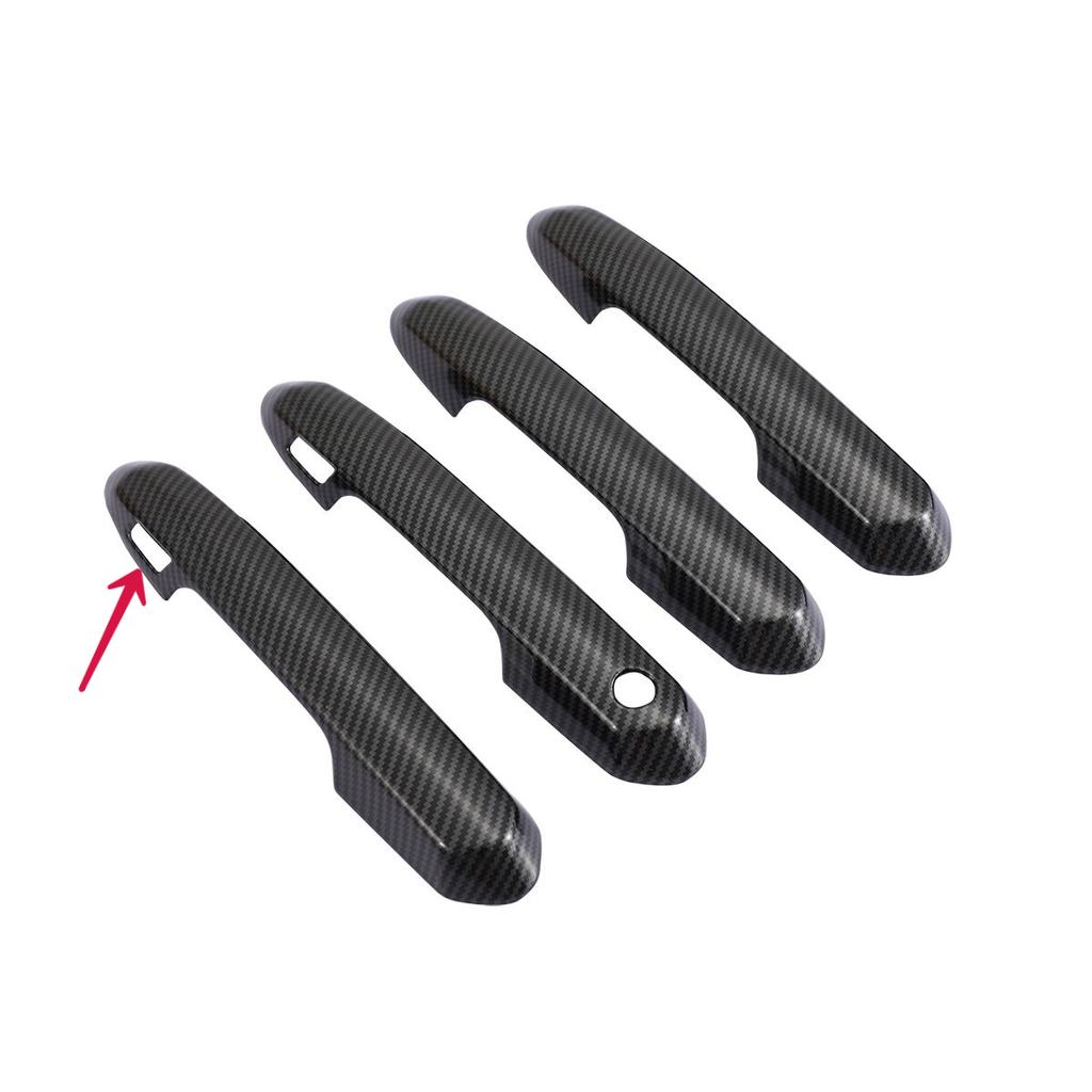 Cars Accessories Door Handle Cover For Toyota RAV4 - Carbon Fiber Silver Car Decoration Styling Upgrade Modify A Car