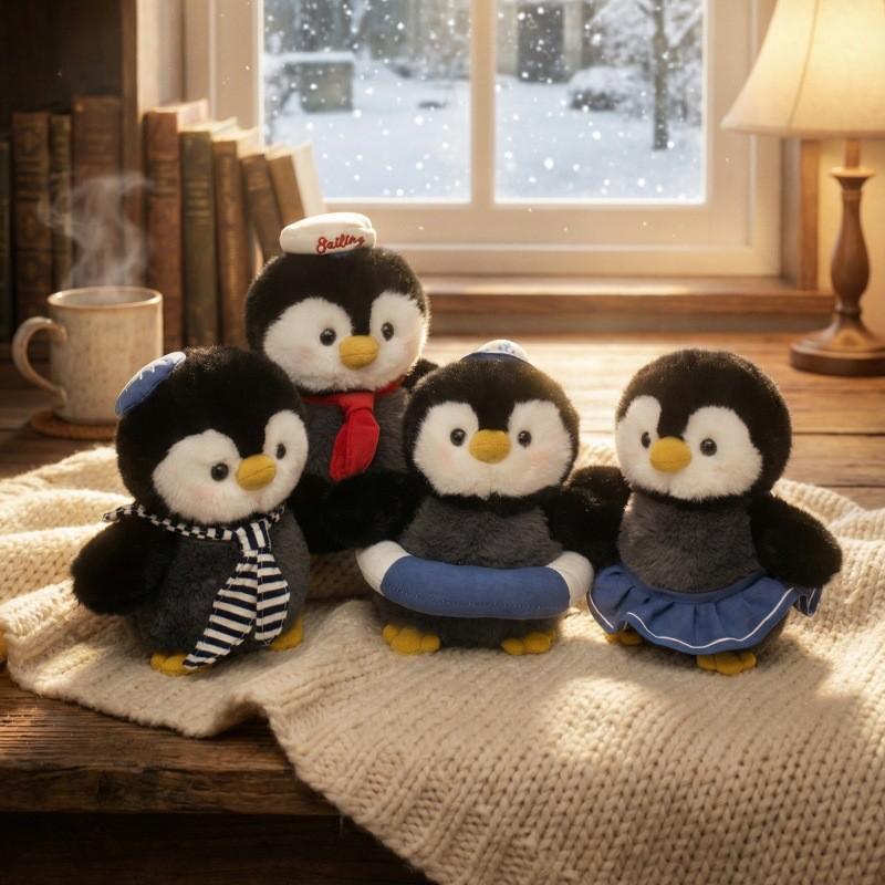 Plush Penguin Toy With Pp Cotton Filling For Kids Gift And Collectible Decor