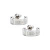 White Clover Little Twin Stars Sanrio Characters Stainless Steel Half Hoop Earrings (2 pieces/for both ears) SAST-P008SV