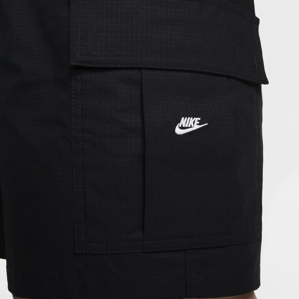 Nike Solid Woven Lightweight Durable Comfortable Cargo Shorts Men shorts Black HJ6827-010
