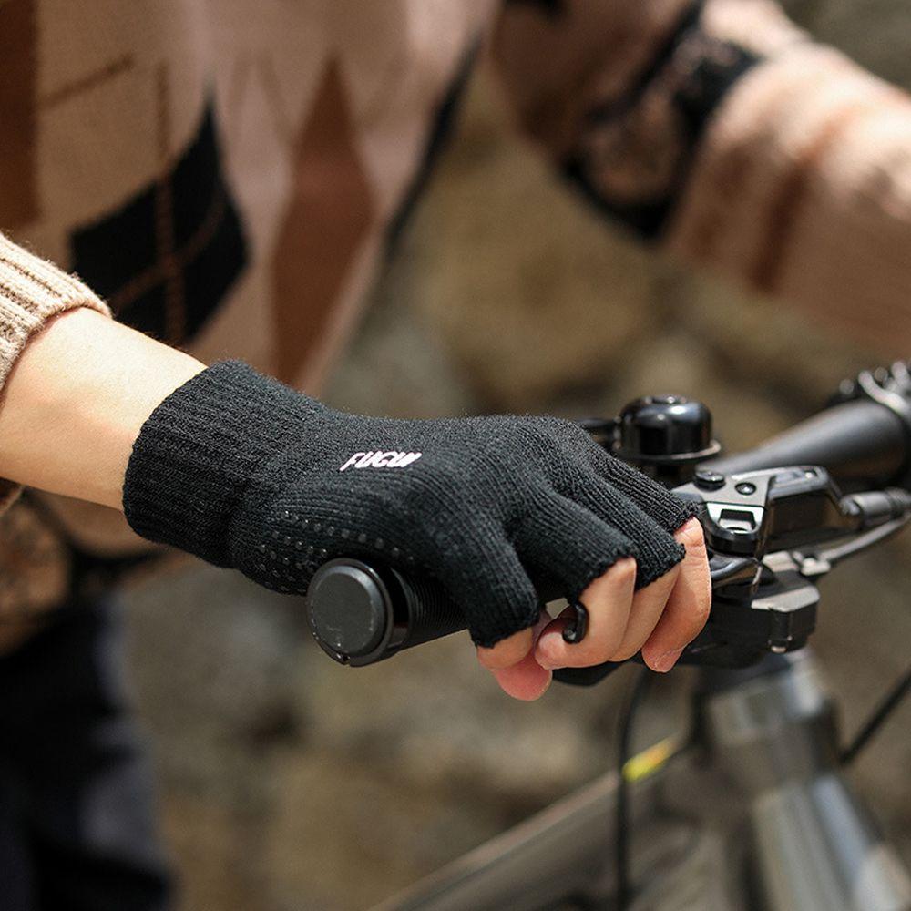 Two Finger Unisex Short Half Finger Driving Mittens Cycling Gloves Man Gloves  Mittens