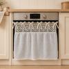 Pastoral Style Kitchen Stove Cover Skirt Handmade Stove Decor Valance Cabinet Curtain  Small Window