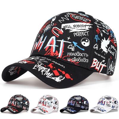 Хип-хоп Бейсболка Письмо Граффити Козырек Повседневная Кепка Snapback для Мужчин Женщин