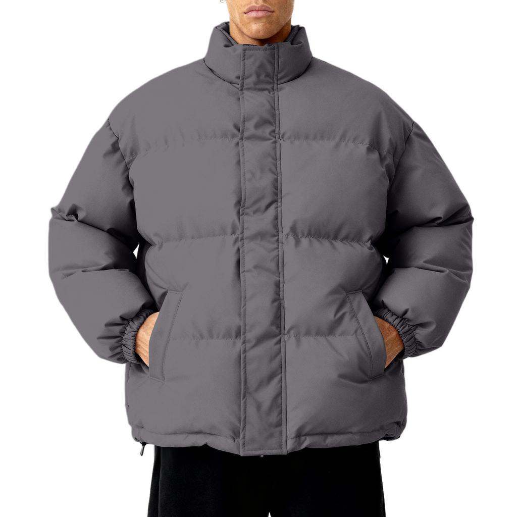 Men's Loose-Fit Casual Down Jacket With Long Sleeves