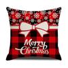 Предметы интерьера Мультяшная Рождественская наволочка Скандинавская Клетчатая Льняная Наволочка Подушка для дивана