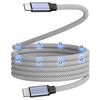 Magtame Magnetic Automatic Fast Metal High Durability Double Compatible with Type-C Cable, Storage, 240W/5A Charging, Type-C Cable, QC4.0/PD3.1