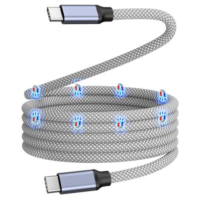 Magtame Magnetic Automatic Fast Metal High Durability Double Совместимость с кабелем Type-C, хранение, зарядка 240 Вт/5 А, кабель Type-C, QC4.0/PD3.1