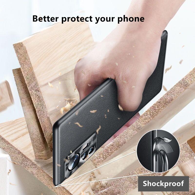 Для Xiaomi 12 Чехол Mi 12 Pro Стильный Однотонный Кожаный Чехол 12X Роскошный Мягкий ТПУ Бампер Ударопрочный Для Twelve Pr O Защита Камеры