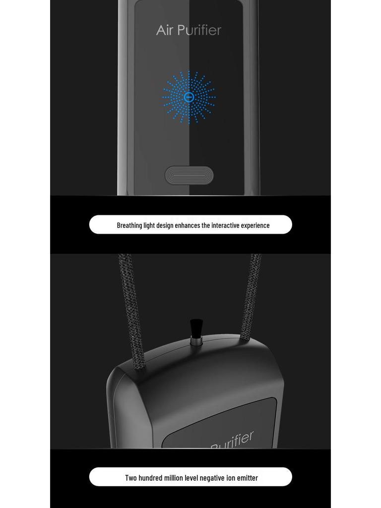 Носимый персональный очиститель воздуха с отрицательными ионами