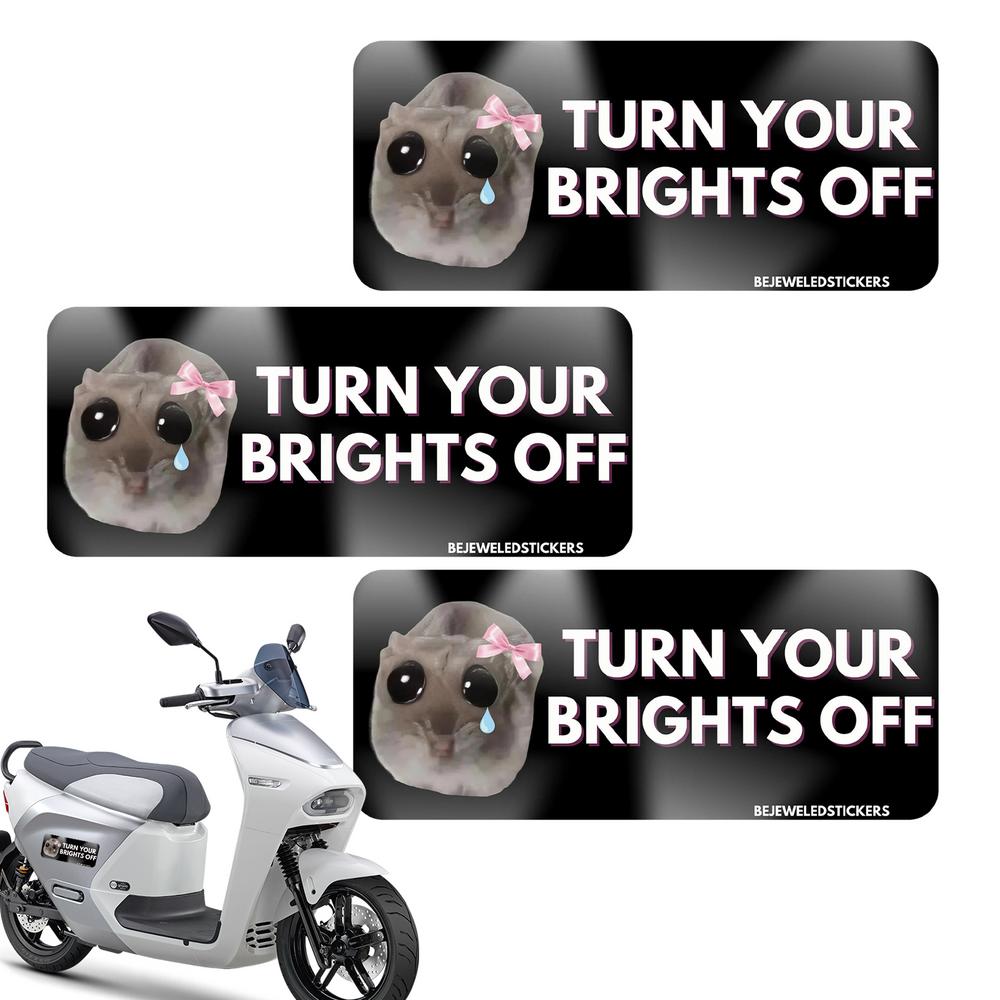 Наклейка «Грустный хомяк вождения», 3 шт., наклейка на бампер, милая наклейка для водителя, забавная наклейка на автомобиль, забавный хомяк, большие глаза, наклейка для