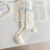 Female Summer Thin New Casual Mesh Candy Color Ear Side In The Tube Stack Socks