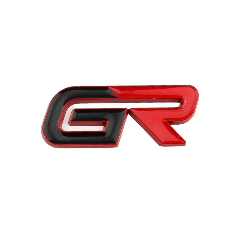 Наклейка-эмблема на решетку радиатора автомобиля с логотипом GR для Toyota Land Cruiser Yaris Camry Vios Corolla 4runner Наклейка-значок на кузов/багажник автомобиля