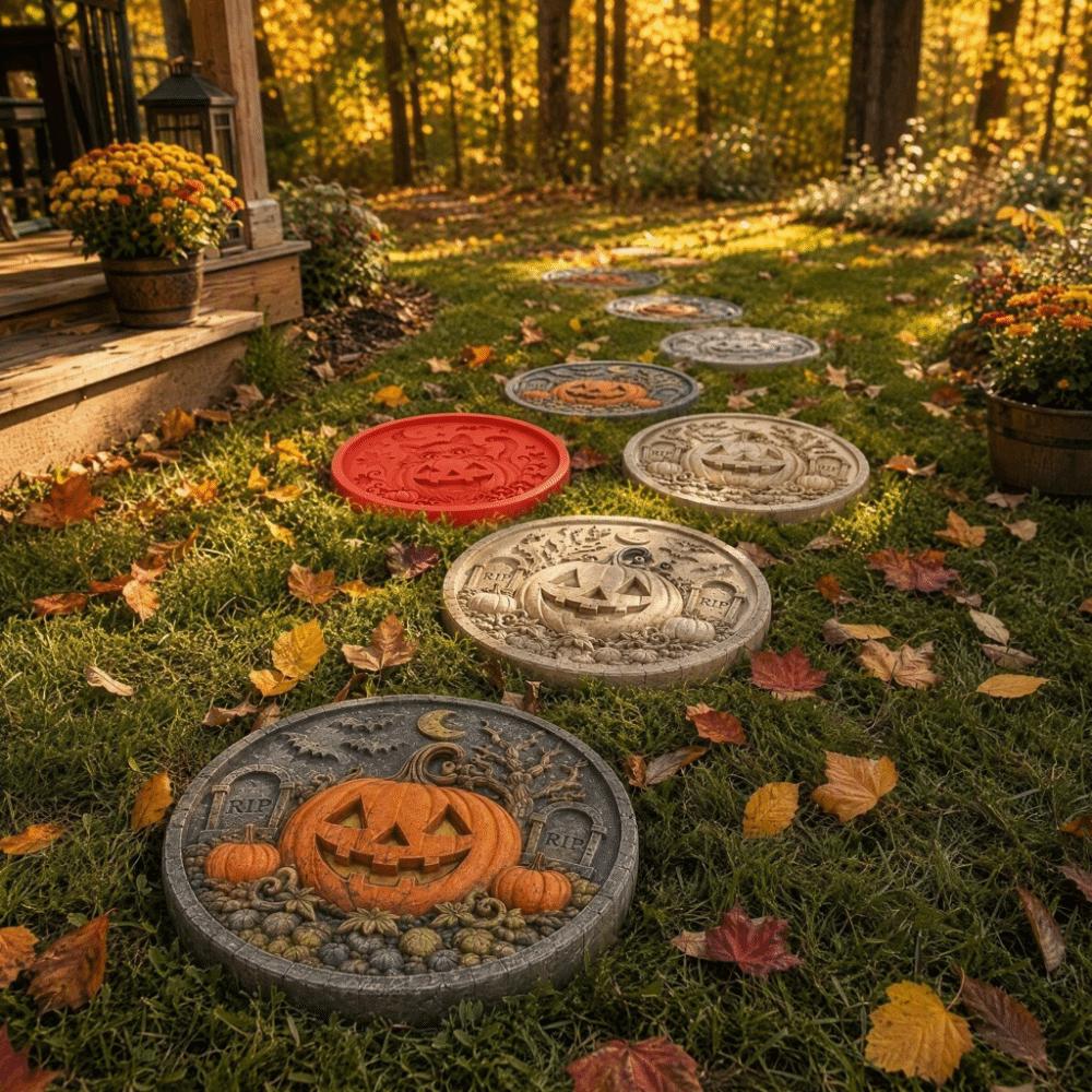Resin Material Stepping Stone Mold DIY Mold Pumpkin Mold Halloween Mold Walkway Path