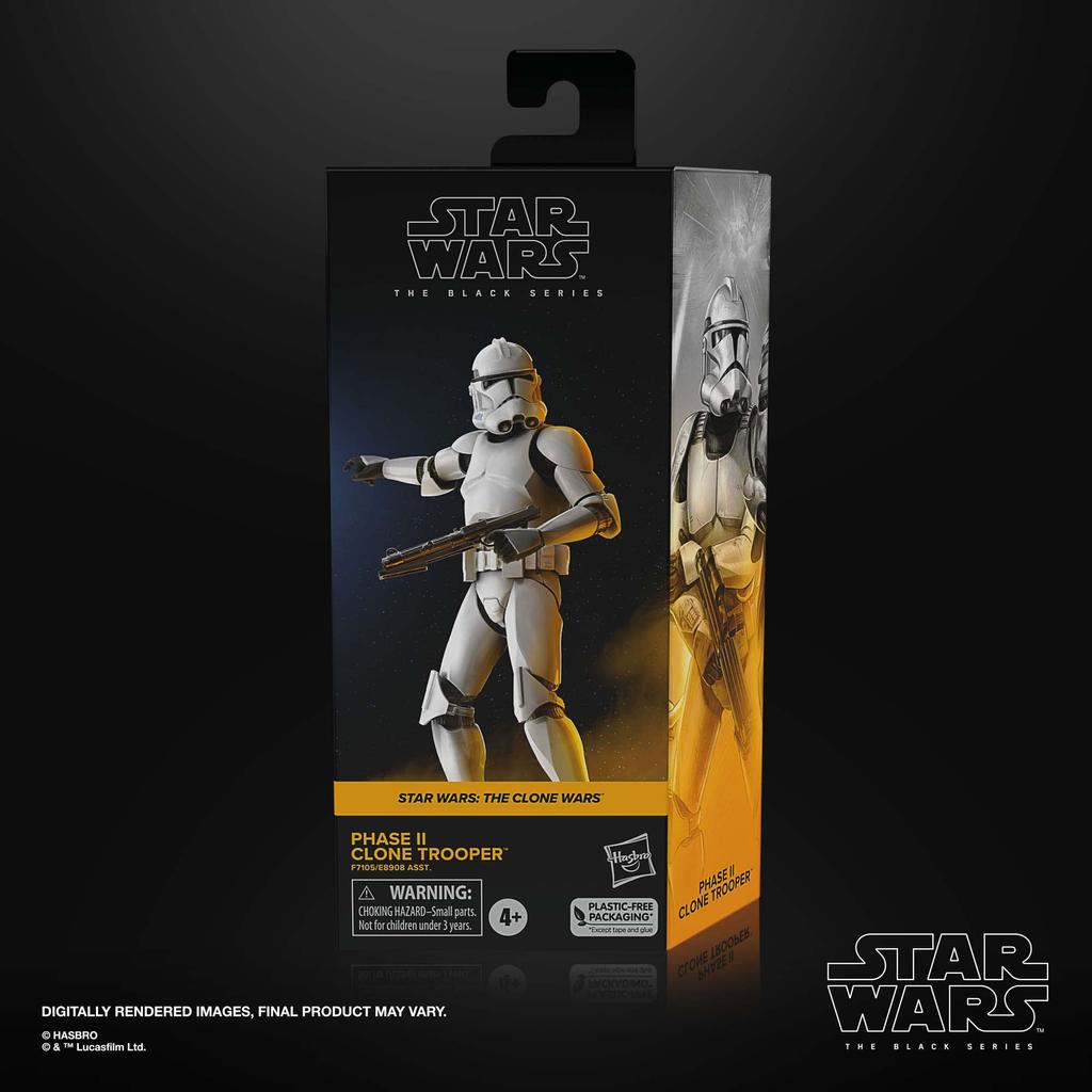 Hasbro Star Wars STAR WARS Black Series Phase II Clone Star Wars 6 Inch Size Action for Ages 4 and Up F7105 Genuine Product Trooper, Wars/Clone (15